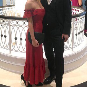 Reformation Red Midi Dress